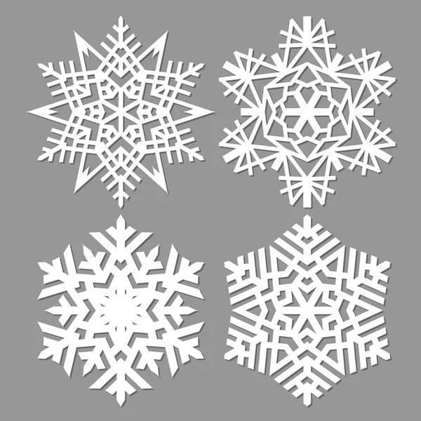 Snowflake isolated on gray background. — Stock Vector