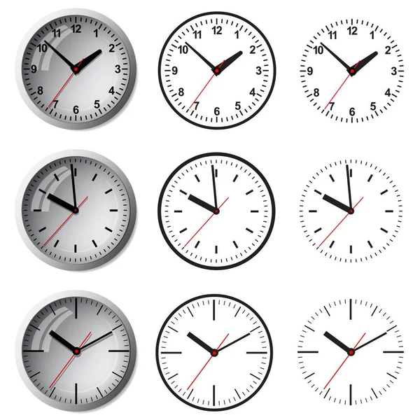 Icono del reloj. Concepto del tiempo mundial . — Archivo Imágenes Vectoriales