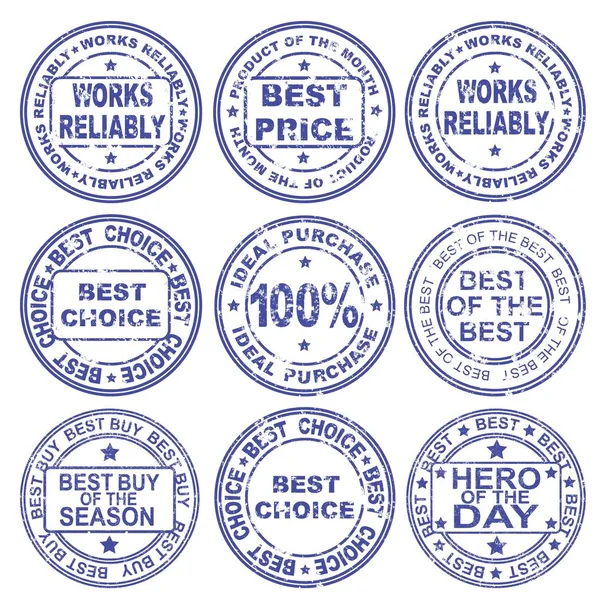 A set of stamps. Price, sales — Stock Vector