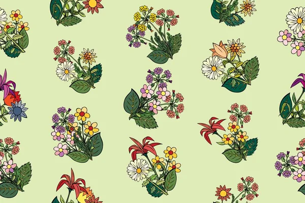 Ilustração sem costura floral . — Vetor de Stock