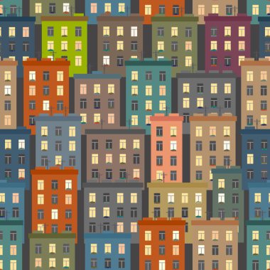 Kentsel evlerin sorunsuz doku.