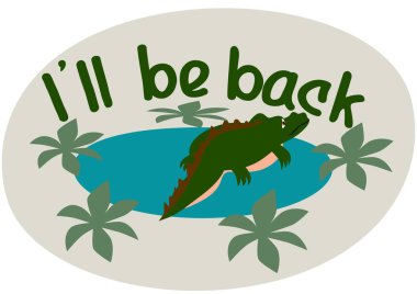 Fikir ifade ifade. Küçük timsah kelimeleri göstermek çalışır.