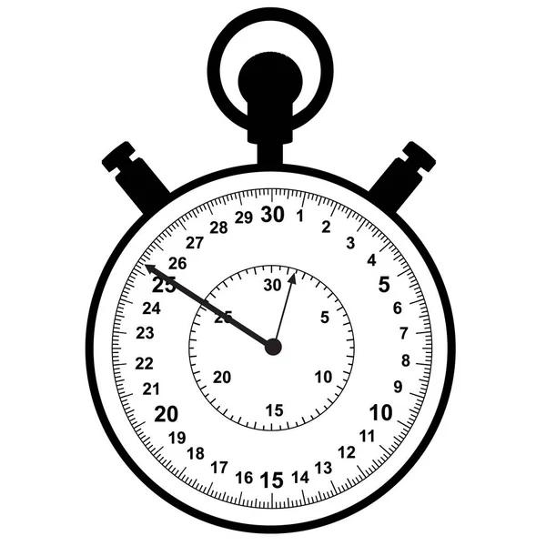 ストップウォッチ。時間間隔の正確な測定のためのメカニズム — ストックベクタ