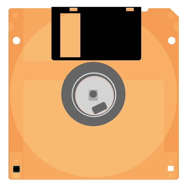 Un viejo disquete. Tecnología informática obsoleta . — Vector de stock