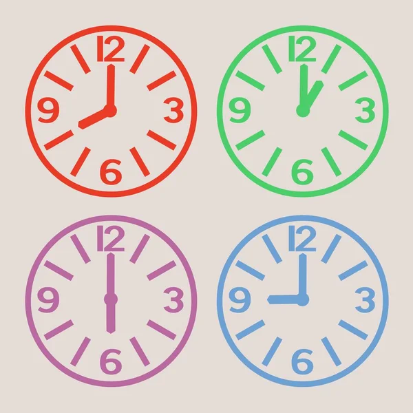 Icono del reloj. Concepto de hora mundial. Antecedentes. Comercialización online . — Archivo Imágenes Vectoriales