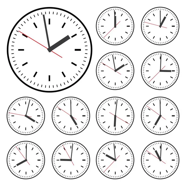 A set for designing a model of a clock. — Stock Vector