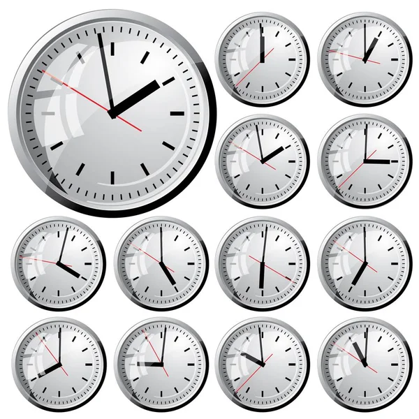 Набор для проектирования модели часов . — стоковый вектор