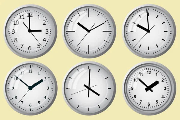 Saat simgesi. Dünya zaman kavramı. İş geçmişi. Internet pazarlama. — Stok Vektör