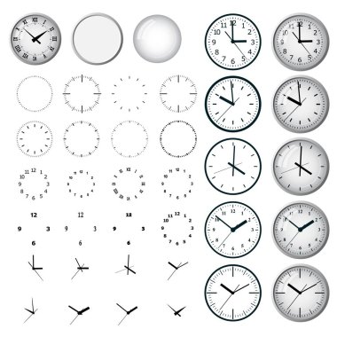 Clock icon. World time concept. Business background. Internet marketing. clipart