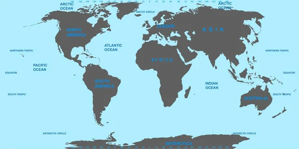 世界のベクトル地図. — ストックベクタ