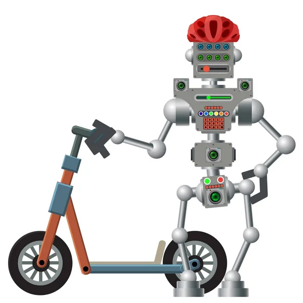 El mecanismo cibernético es el ciclismo. Ilustración vectorial — Vector de stock