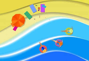 Deniz kıyısı, ılık kumdan bir sahil..