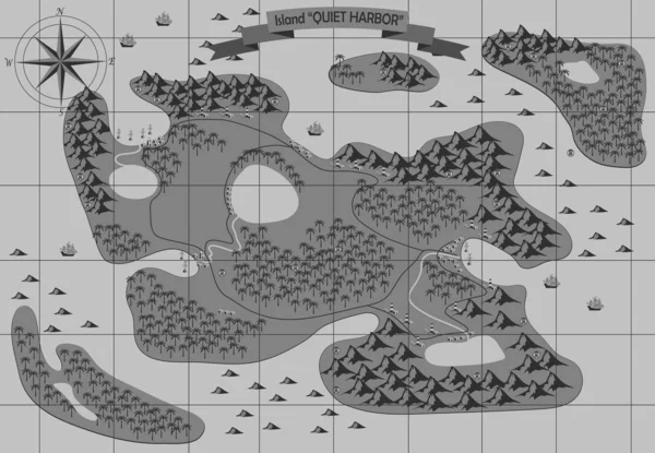 Illustrazione mappa del mondo. Alla vecchia maniera. Illustrazione vettoriale — Vettoriale Stock