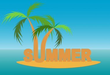 Yaz zamanı, boş zaman yolculuğu. Vektör illüstrasyonu.