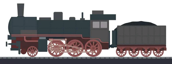 Vintage locomotive. Retro style. The power of steam.