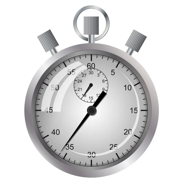 Vieux chronomètre à flèche. Sur fond blanc . — Image vectorielle