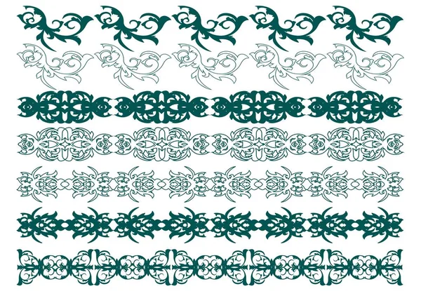 Set of decorative graphic elements. Vector illustration — Stock Vector