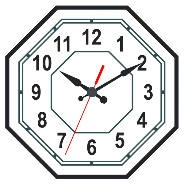 Ikona zegara. Koncepcja czasu światowego. Kontekst działalności gospodarczej — Wektor stockowy