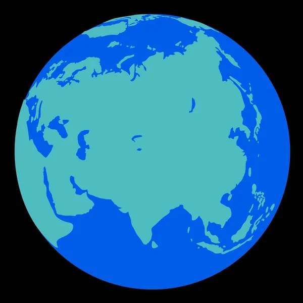 Une image simple et schématique du globe . — Image vectorielle