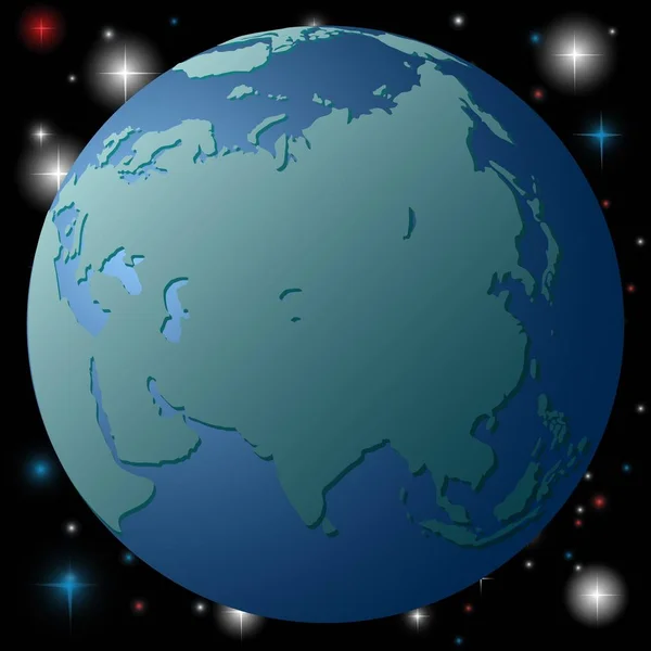 Простой, схематичный образ земного шара . — стоковый вектор
