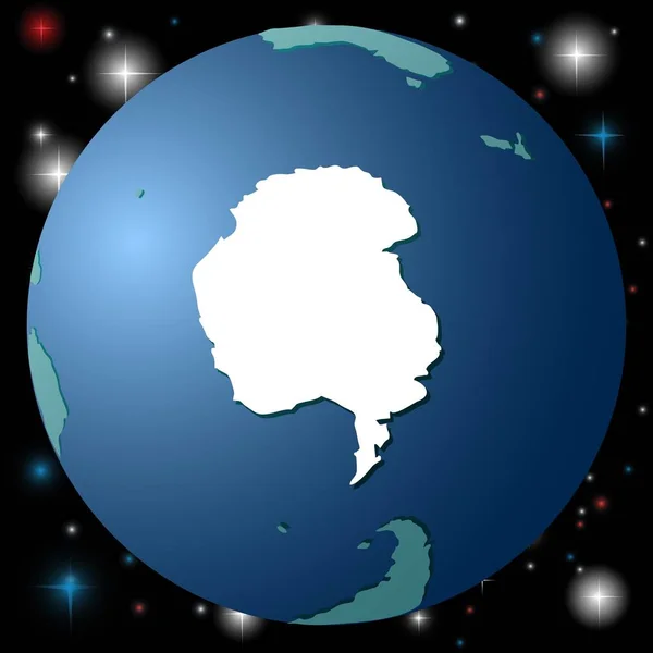 Un'immagine semplice e schematica del globo . — Vettoriale Stock