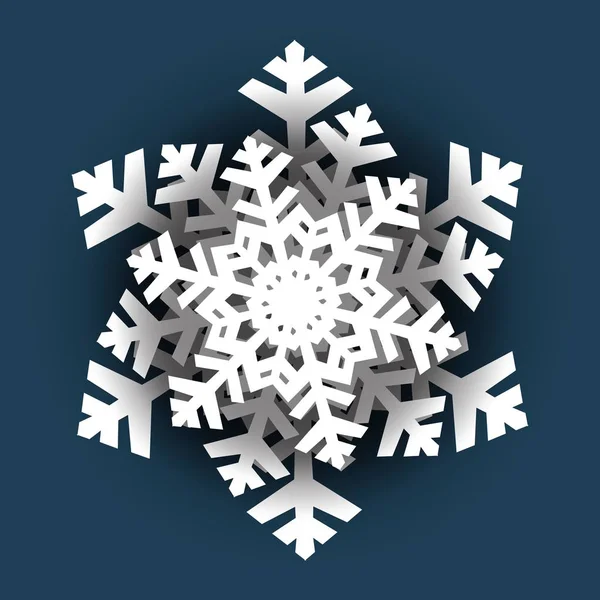 Snöflingor vinterårgång. Symbol för kall vinter — Stock vektor