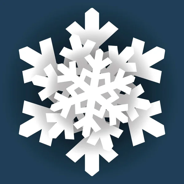 Sneeuwvlok winter vintage. Symbool van de koude winter — Stockvector