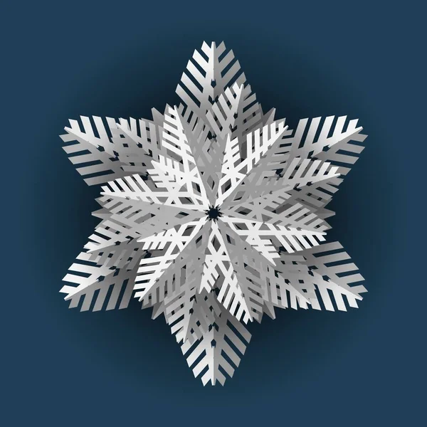Lumihiutale talvi vuosikerta. Kylmän talven symboli — vektorikuva