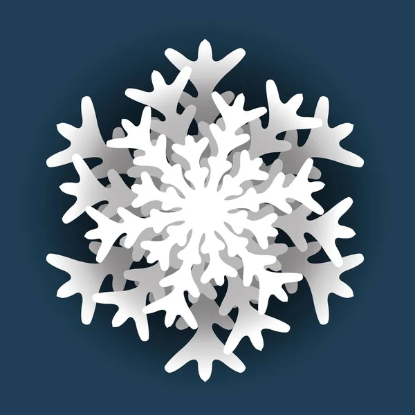 Schneeflocke Winterlese. Symbol des kalten Winters — Stockvektor