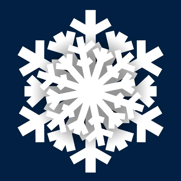 Hópehely téli évjárat. A hideg tél szimbóluma — Stock Vector