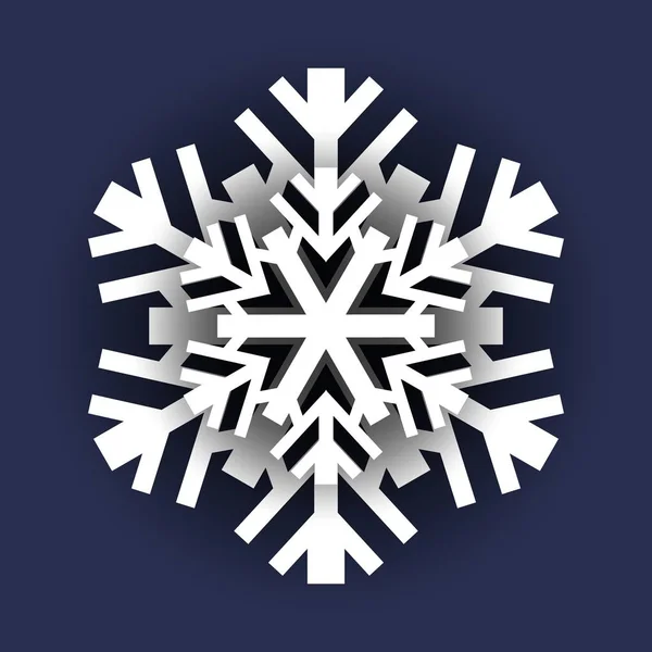 Sněhová vločka zimního ročníku. Symbol studené zimy — Stockový vektor