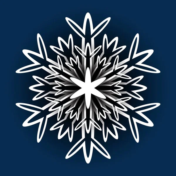 Snowflake winter vintage. Symbol of cold winter — Stock Vector