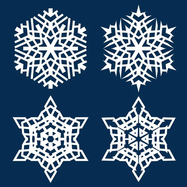 Snowflake winter vintage. Symbol of cold winter — Stock Vector