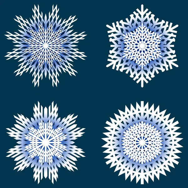 Schneeflocke Winterlese Gefrorene Wasserkristalle Wachsen Einem Sechseckigen Kristall Zusammen Symbol — Stockvektor