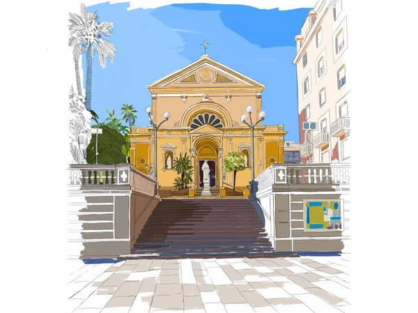 レモ唯一景観建築記念碑および観光スポット レモにある教会 — ストック写真
