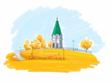 Paraskeva Pyatnitsa Church in Krasnoyarsk clipart