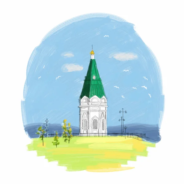 Igreja Paraskeva Pyatnitsa Krasnoyarsk — Fotografia de Stock