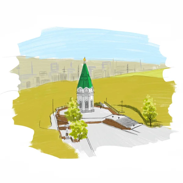 Пятницкая Церковь Красноярске — стоковое фото