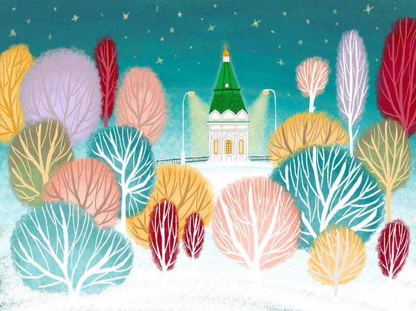 Krasnoyarsk dağda kilisede