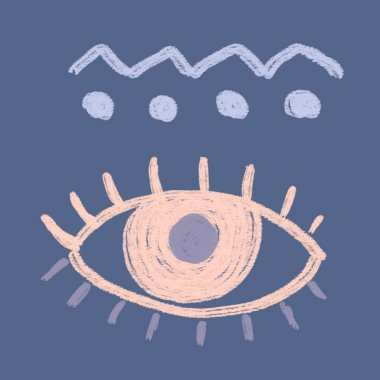 Kesintisiz mavi arka plan ile göz