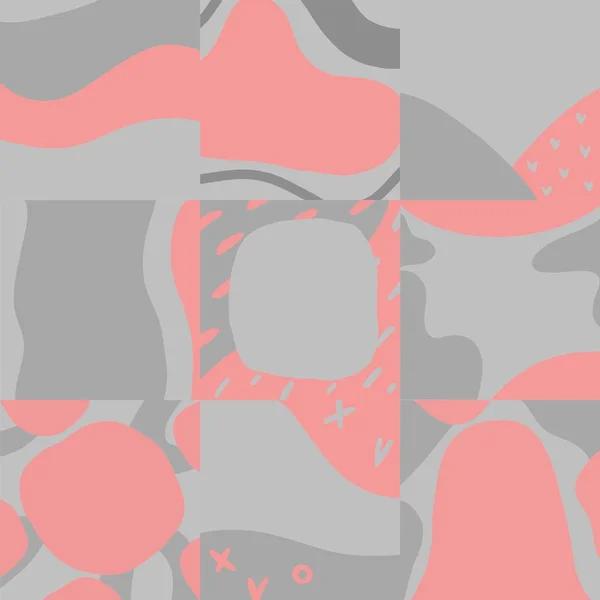 灰色和粉红色的社交媒体横幅 — 图库矢量图片