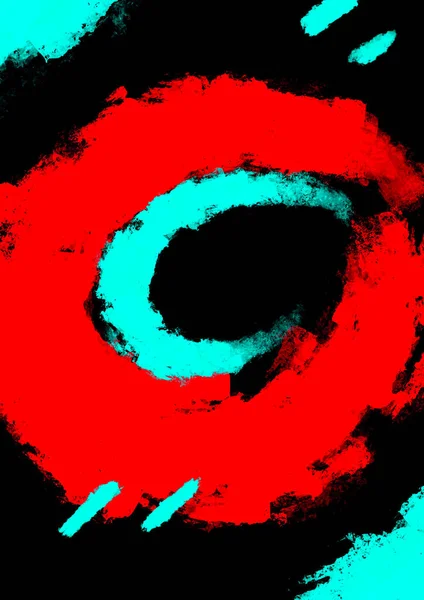 Kreativer Hintergrund für modernes Design. Helle Wände. Moderne Kunst. Rote Flecken auf schwarzem Hintergrund — Stockfoto