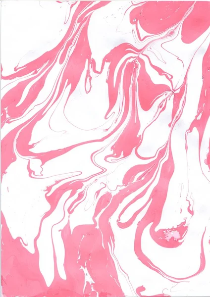 Mármore. Rosa e roxo, de cor branca. Desenho abstrato de uma pintura em um papel. Divórcios e manchas . — Fotografia de Stock