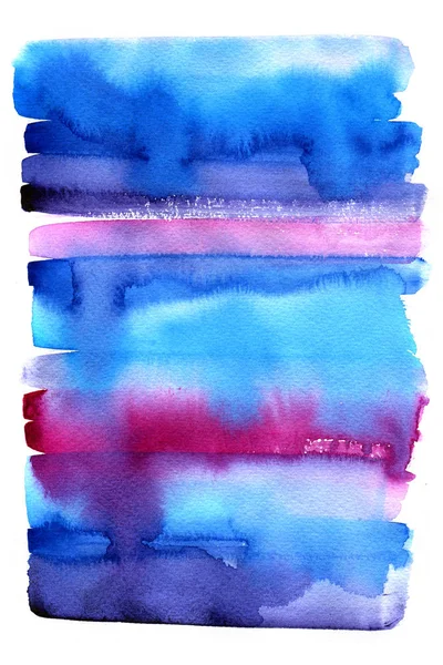 Rosa. Ultra violeta. Manchas de pintura abstracta sobre fondo blanco. Color acuarela manchas y manchas . — Foto de Stock