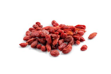 İzole edilmiş kırmızı kurumuş böğürtlen yığınına yakın çekim