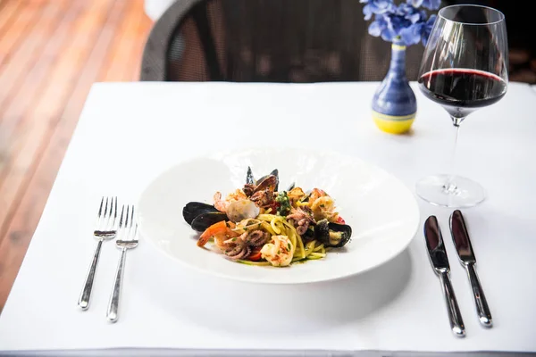 Italian cuisine restaurant dish seafood pasta