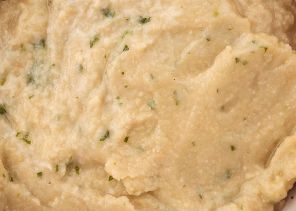 Closeup on hummus sauce texture pattern — Stock Photo, Image