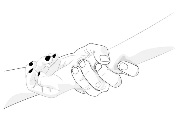 Hand Som Håller Annan Hand — Stock vektor