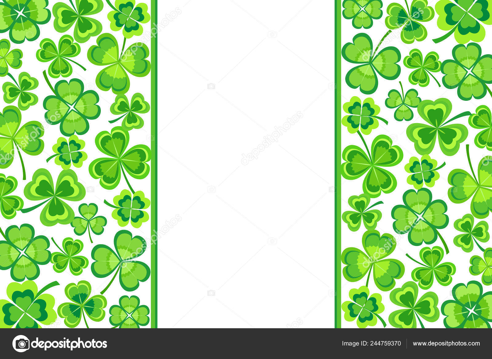 Beautiful Stylish Patrick Day Card Green Stylized Leaf Clover Spring Stock Vector C Silvionka