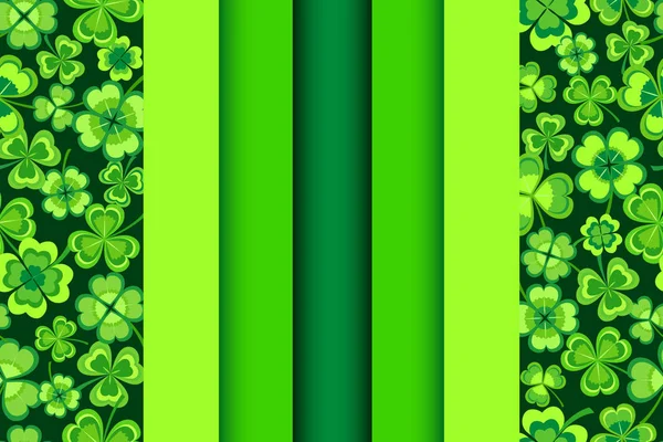 Beautiful Stylish Patrick Day Background Seamless Pattern Green Stylized Leaf — Stock Vector